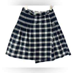 Vintage Pleated Skirt with Buttons